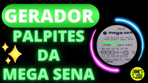 gerador de mega sena|palpite mega sena amanhã.